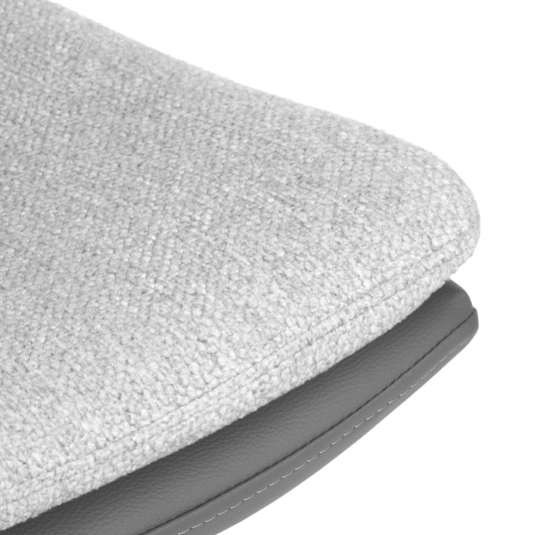 Кресло лаунж Oslo велюр/букле/экокожа, VT shape silver/графит фото № 8