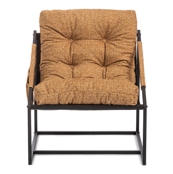 Подушка на кресло Chafi без подлокотника с карманом велюр/букле, горчичный/серый, VT SHApe Amber фото № 9