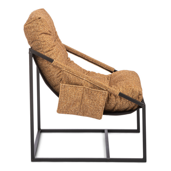 Кресло Charli / Чарли без подлокотника с карманом, велюр/букле, VT shape amber фото № 3