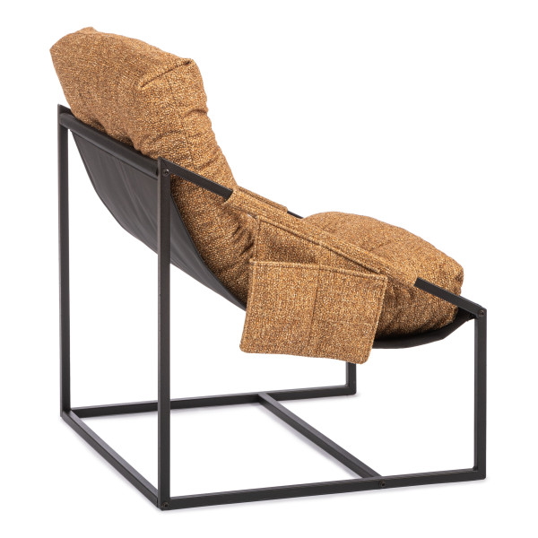 Кресло Charli / Чарли без подлокотника с карманом, велюр/букле, VT shape amber фото № 5