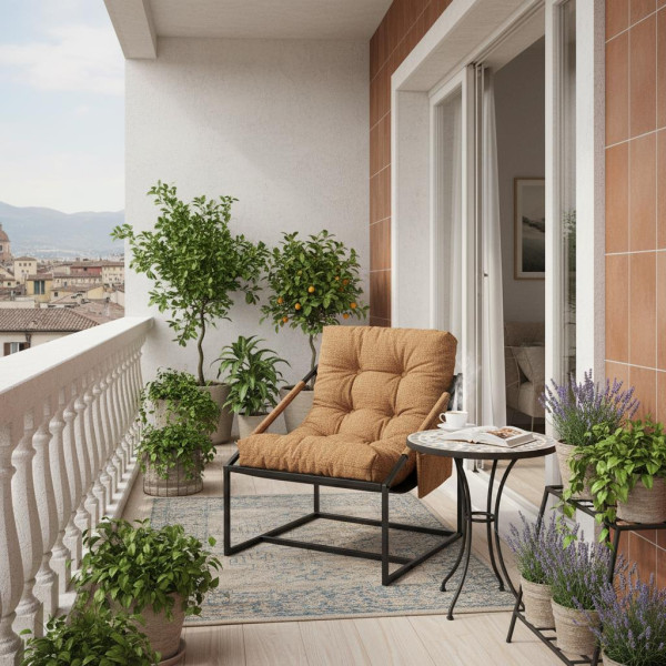 Кресло Charli / Чарли без подлокотника с карманом, велюр/букле, VT shape amber фото № 18