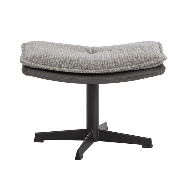 Пуф Cosmo/Космо велюр/букле (HYP)/Экокожа, светло-серый/графит фото № 2