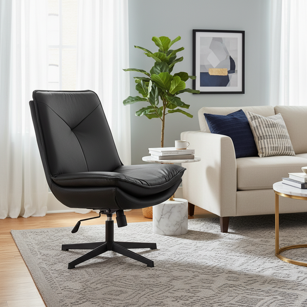 Кресло лаунж Cosmo экокожа, Sharp Чёрный фото № 17