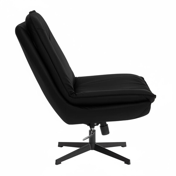 Кресло лаунж Cosmo экокожа, черный фото № 2