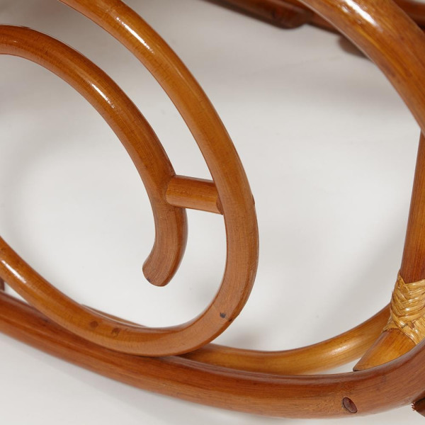 Кресло-качалка из натурального ротанга «Milano» ( без подушки) (Cognac (коньяк)) фото № 11