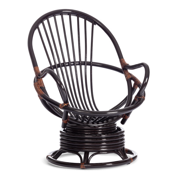 Кресло-качалка из ротанга «Флорес» (Flores 5005) + Подушка (Антик Браун) фото № 6