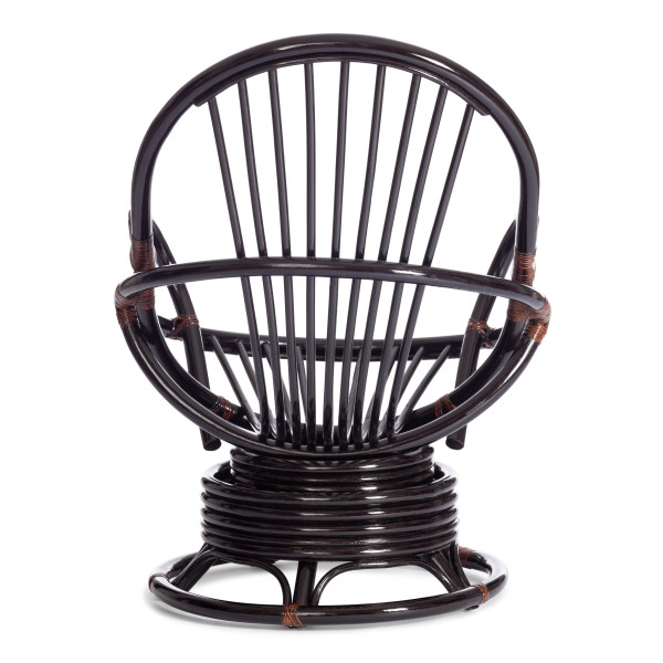 Кресло-качалка из ротанга «Флорес» (Flores 5005) + Подушка (Антик Браун) фото № 9