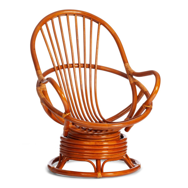 Кресло-качалка из ротанга «Флорес» (Flores 5005) + Подушка (Коньяк) фото № 7