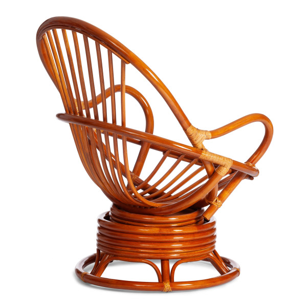 Кресло-качалка из ротанга «Флорес» (Flores 5005) + Подушка (Коньяк) фото № 9