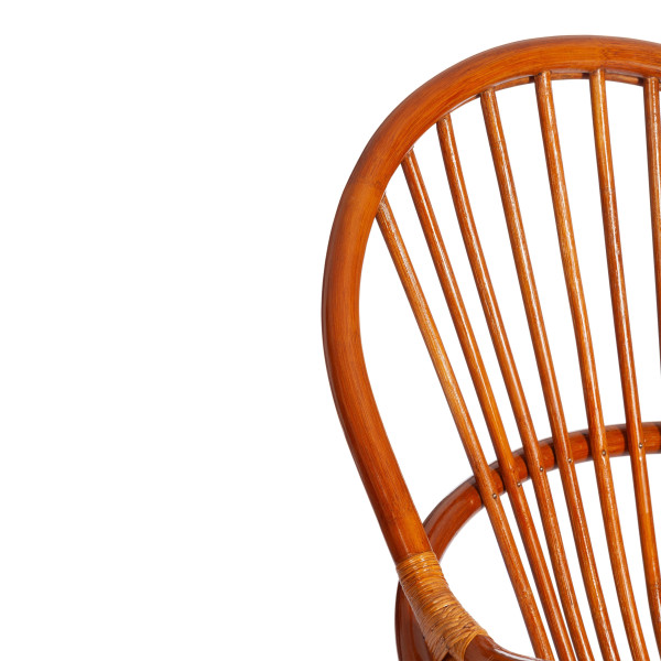 Кресло-качалка из ротанга «Флорес» (Flores 5005) + Подушка (Коньяк) фото № 14