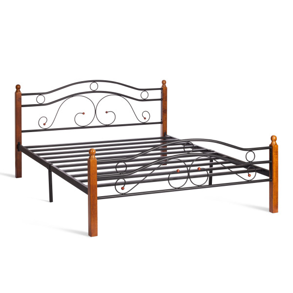 Кровать кованая AT 803 (металлический каркас) + основание (160см x 200см) фото № 2