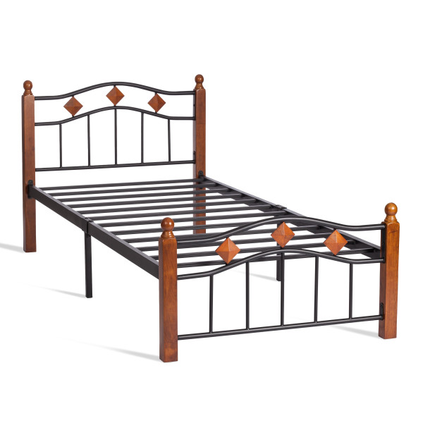 Кровать кованая AT 126 (металлический каркас) + металлическое основание (90см x 200см) фото № 2