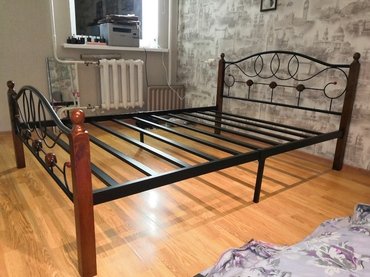 Кровать двуспальная AT 822 (металлический каркас) + основание (180см x 200см) в Ростове-на-Дону фото покупателя №1