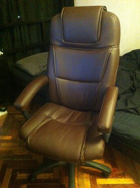 Кресло «Бергамо» (Bergamo) (Искусственная бежевая кожа) в Ростове-на-Дону фото покупателя №4