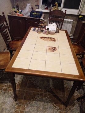 Стол обеденный с плиткой СТ 3760 венге (Дерево венге) в Ростове-на-Дону фото покупателя №2