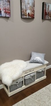 Обувница Secret De Maison «Seige» (Сьеж) SH-82301 с 3-я корзинами и ящиком (Белый) в Ростове-на-Дону фото покупателя №2