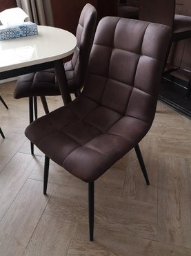 Стул «Chilly» (mod. 7094) (Тёмно-коричневый, ткань наппа) в Ростове-на-Дону фото покупателя №2