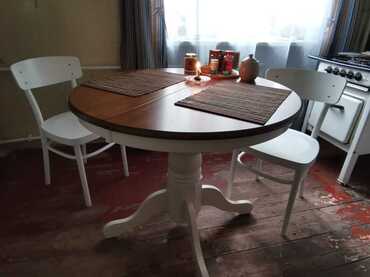 Стол «Navarrese» (mod. E-R36R+12AV NMO-2A) (дуб+кремовый) в Ростове-на-Дону фото покупателя №3