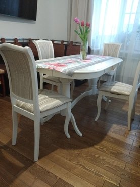 Стул с мягким сиденьем «Опера» OP-SC (Opera) (butter white (слоновая кость), ткань бирюзовая (H180-19)) в Ростове-на-Дону фото покупателя №2